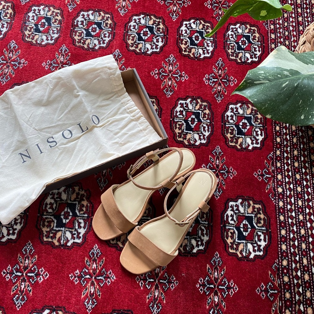 NWT Lucia Block Heel Sandal - Sand / 7.5